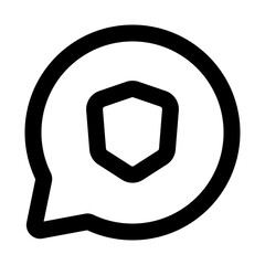 Wall Mural - chat outline icon set