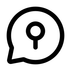 Wall Mural - chat outline icon set