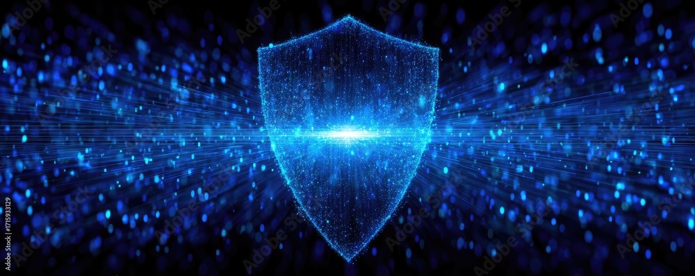 Cyber security and data protection strategy concept. Abstract digital ...