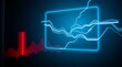 © Creative - Dynamic stock market analysis with glowing lines and charts visualizing trends, growth, and finance data