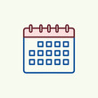 © nuzul - Clean and modern graphic illustration of a calendar icon, perfectly symbolizing important dates, efficient time management, and essential event planning for both professional and personal scheduling