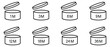 © Pulak - PAO vector icons set. packaging symbol- 3M, 6M, 12M, 18M, 24M, 36M, PAO icons. Life months of open cosmetics. Period of validity after opening. The shelf life of the product after opening the package.