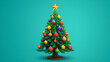 © EMDADUOL HAQUE  - 3D vector Christmas tree with ornaments isolated for holiday celebration festive and winter design illustration