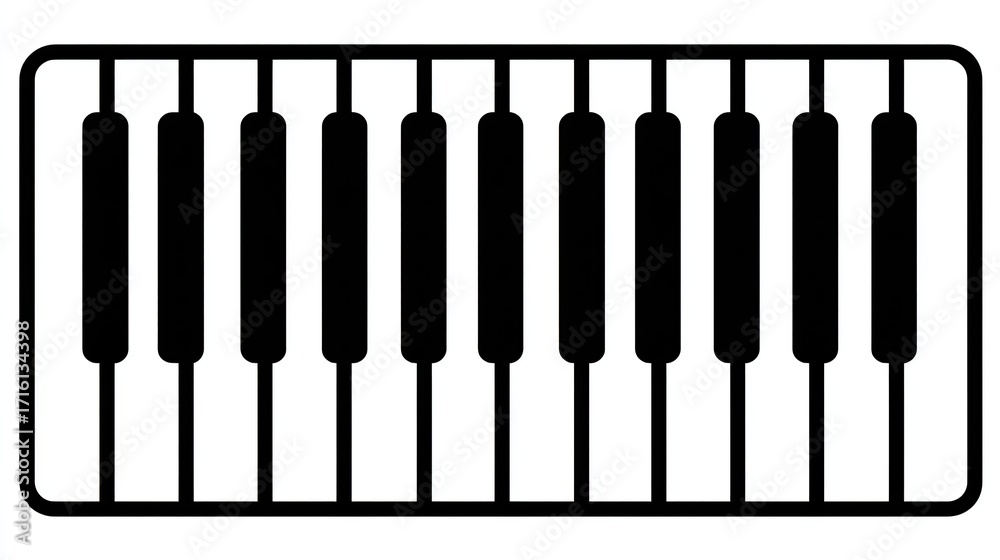 Black and white keyboard graphic. A rectangular outline encloses a ...