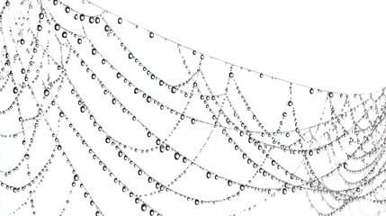 Delicate spiderweb droplets