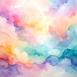 © lembar - Abstract watercolor cloudscape.  Colorful, ethereal