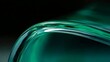 © tourinn - Close-up of a curved green glass surface with reflective highlights against a dark background