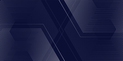 Wall Mural - Modern blue background blue andwhite gradation. Hexagon effec line illustrations simple art modern good soft blurred layout
