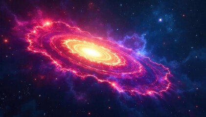 Wall Mural - A swirling nebula, vast and colorful, representing the infinite possibilities and mysteries of the future, a cosmic tapestry woven with the threads of fate , discovery, awe, achievement