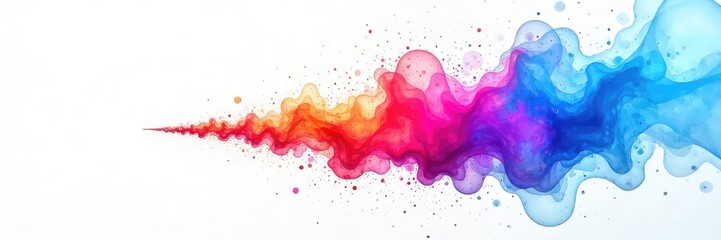 Wall Mural - vibrant single point of color isolated on a pure white background perfect for graphic design, websit