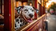 Dalmatian Dog in Vehicle