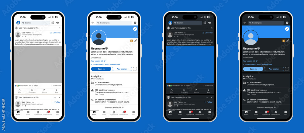 LinkedIn template 2025 update with new features mockups shown on iPhone ...