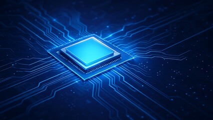 Wall Mural - Central Computer Processors CPU concept - 3d rendering..