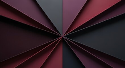 Canvas Print - Geometric Abstract Background With Red And Dark Gray Slices pattern