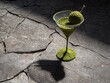 © Alex - embroidered martini: a unique yarn glass with floating eyeball - perfect for sports interior posters and quirky home decor