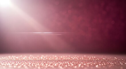 Canvas Print - Rose Gold Glitter Background with Soft Light and Lens Flare Effect sparkle shimmer