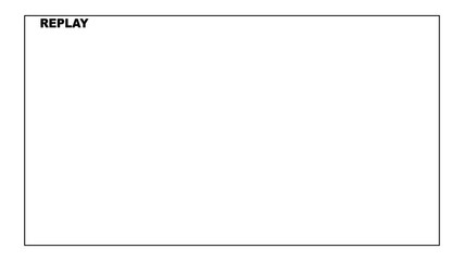 Video camera replay screen animation on a Black screen background in HD.