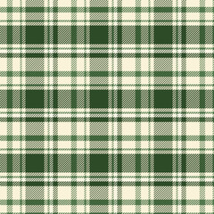 Wall Mural - Plaid with twill weave repeat pattern.Tartan checkered seamless pattern in green and beige.Gingham geometric graphic vector illustration background design for fabric and prints.