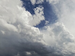 Wall Mural - cumulus and cumulonimbus clouds
