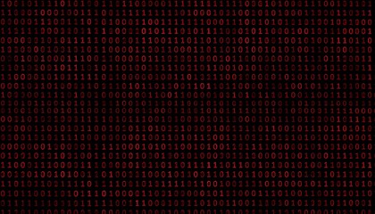 Red binary code background