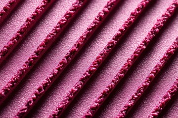 Wall Mural - Abstract pattern of vibrant magenta textured lines on granular pink surface.