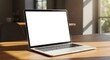 © Hirushan - Laptop mockup with blank screen and cinematic daylight