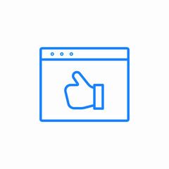 web interface with like button icon sign vector