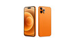 © Oksana - Front and back view of iPhone 17 Pro Max in orange color with transparent background. No logo, clean minimalist design, realistic professional mockup.