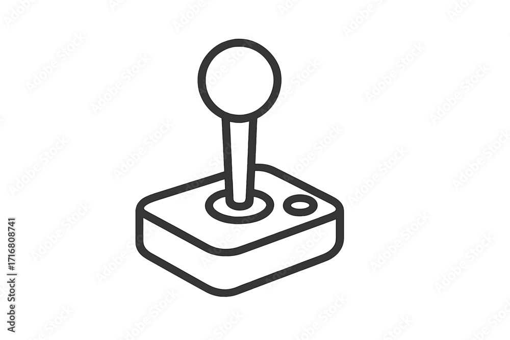 Retro joystick vector icon. Vintage video game controller. Arcade game ...