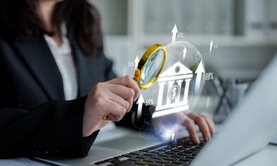 Wall Mural - Digital banking innovation integrates finance and technology to enhance online banking, mobile services, and fintech for seamless financial experiences. Latch