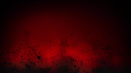 Wall Mural - Flying Debris From Hell Abstract 4K Loop features a fiery red atmosphere with black particles and debris floating upward off the top of the screen in a loop.