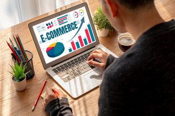 Wall Mural - E-commerce data software provide modish dashboard for sale analysis to the online retail business