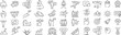 © syoko - ベクターでモノクロのモチベーションに関する線画アイコンセット