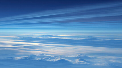 Wall Mural - serene view of vast sky filled with soft clouds and gentle hues of blue, creating tranquil atmospher
