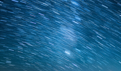 Wall Mural - Star Trails of Milky Way Galaxy in South Sky Over Sierra Nevada Mountains Astrophotography in California USA