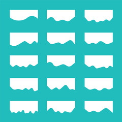 Wall Mural - Collection of dividers shape templates. Curve Lines, Wave Collection of Abstract Design Element. Modern separator header for website and app. 