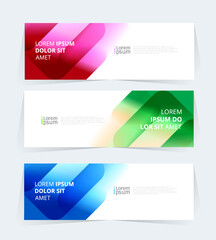 Wall Mural - Geometric banner design with Vector presentation template.
