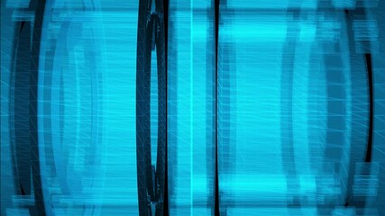 Wall Mural - Futuristic Blue Abstract Technology Background with Geometric Patterns