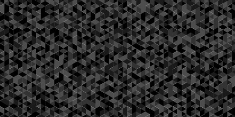 Wall Mural - abstract low polygon cubic black gray black vector poly triangle texture geometric pattern composed 