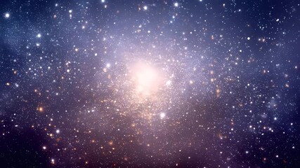 Celestial starfield with concentrated light dots in the center and fading edges blending into a soft space gradient, high detail and sharp focus