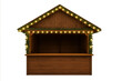 © ArtBox - Christmas market stall with festive lights and transparent background