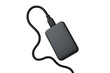 © whitestorm - Black external hard drive with cable isolated on transparent background, data