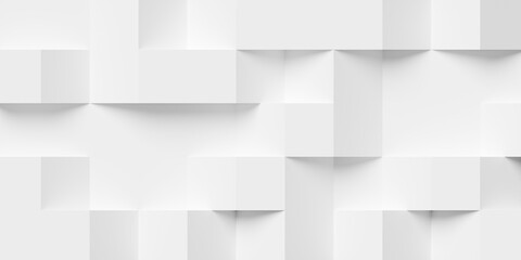 Wall Mural - Close up of shifted offset sloped lines or blocks geometry background wallpaper banner, flat lay