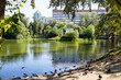 rotunda on city pond in Yekaterinburg in summer