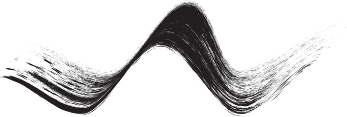 Wall Mural - Grunge Wave Logo Element. Surfing Icon . Brush Stroke . Vector Illustration.