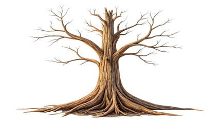 Bare tree isolated on transparent background