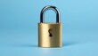 © Foundry - Brass padlock on blue—symbol of protection and access control.
