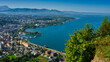 Ausblick vom Pfänder über Bregenz und die Alpen