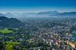 Ausblick vom Pfänder über Bregenz und die Alpen