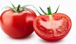 © Tyriq - Fresh Juicy Red Tomato Isolated On White Background Clipping Path Tomate Rojo Fresco Y Jugoso Aislado Sobre Fondo Blanco Trazado De Recorte Tomate Rouge Fraiche Et Juteuse Isolee Fond Blanc Domates